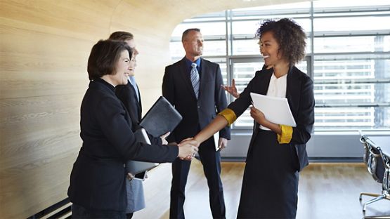 Business people shaking hands