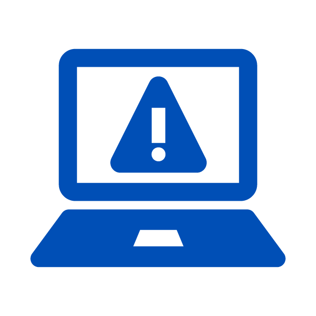 Computer attack icon