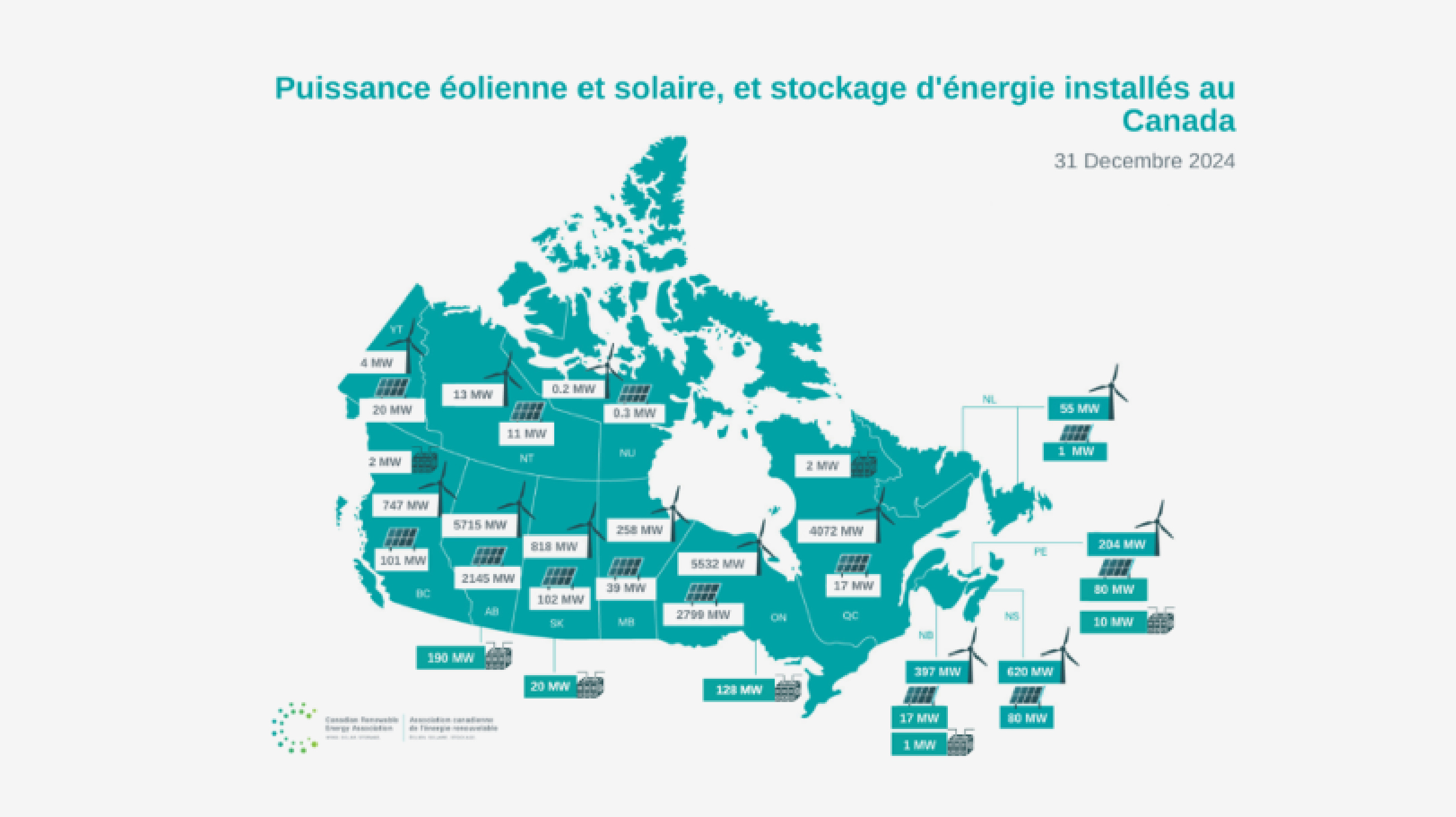 Carte du stockage d’énergie au Canada
