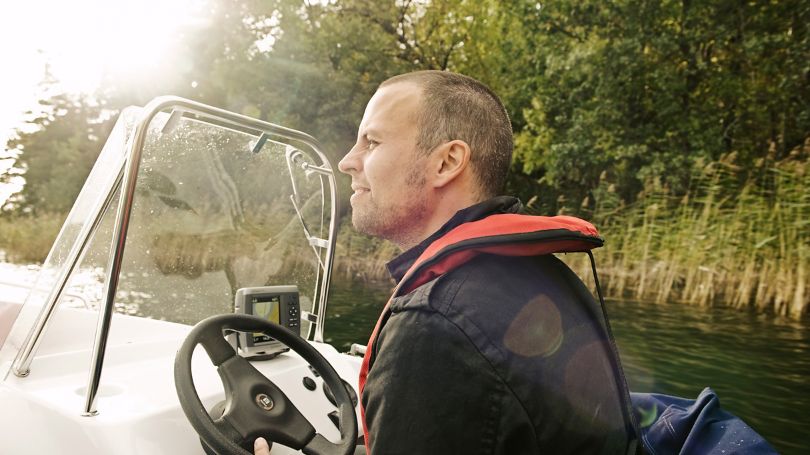 A man on a boat