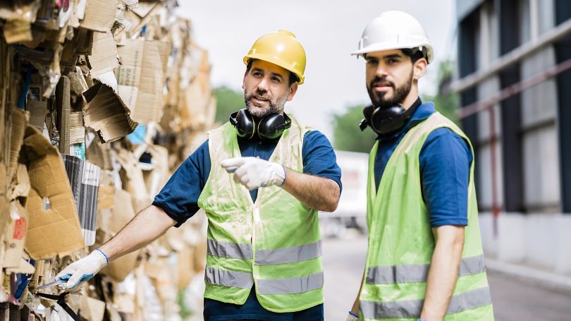 Recycling workers