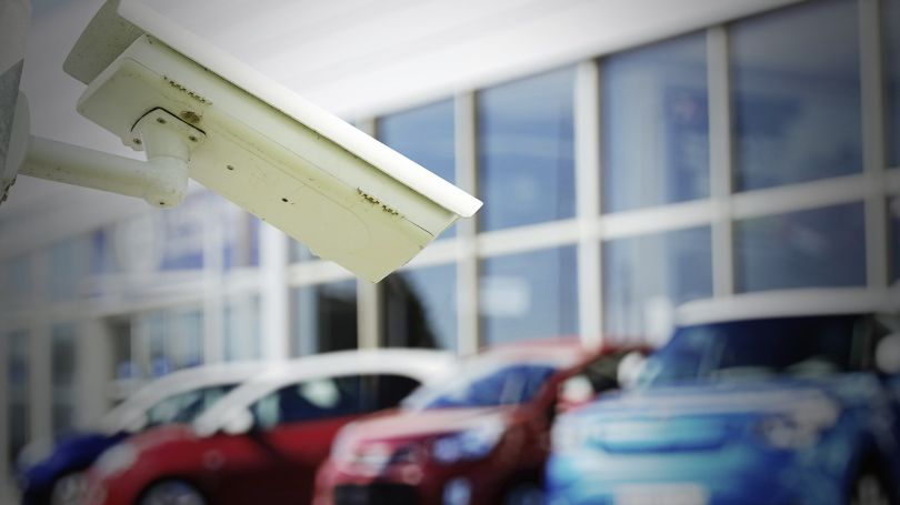 CCTV camera or surveillance system for car dealer monitoring