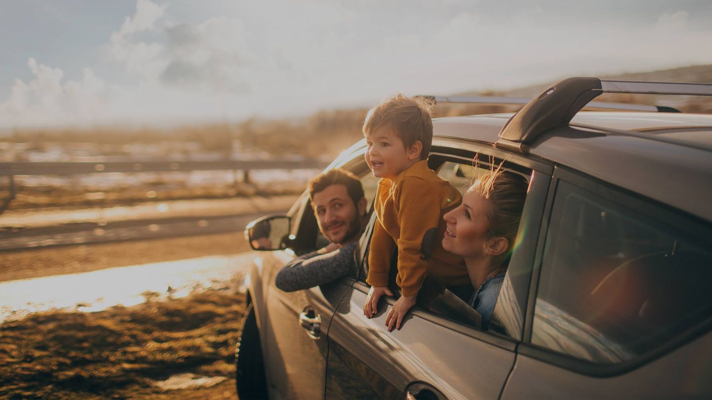 Family in an insured car