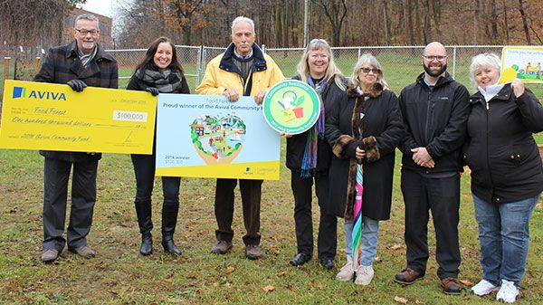 2017 Aviva Community Fund winners celebrating their hard work together