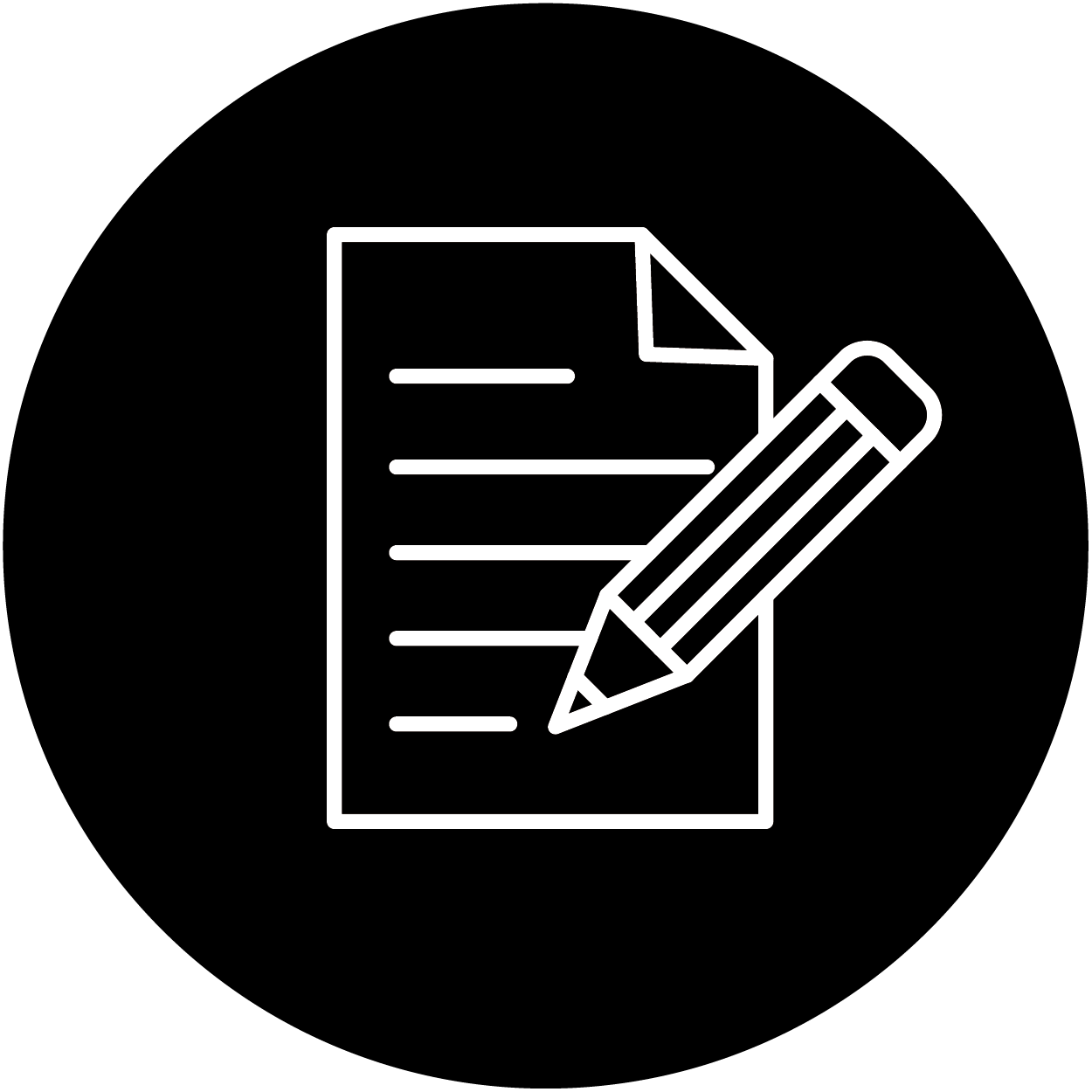 Document and pencil icon
